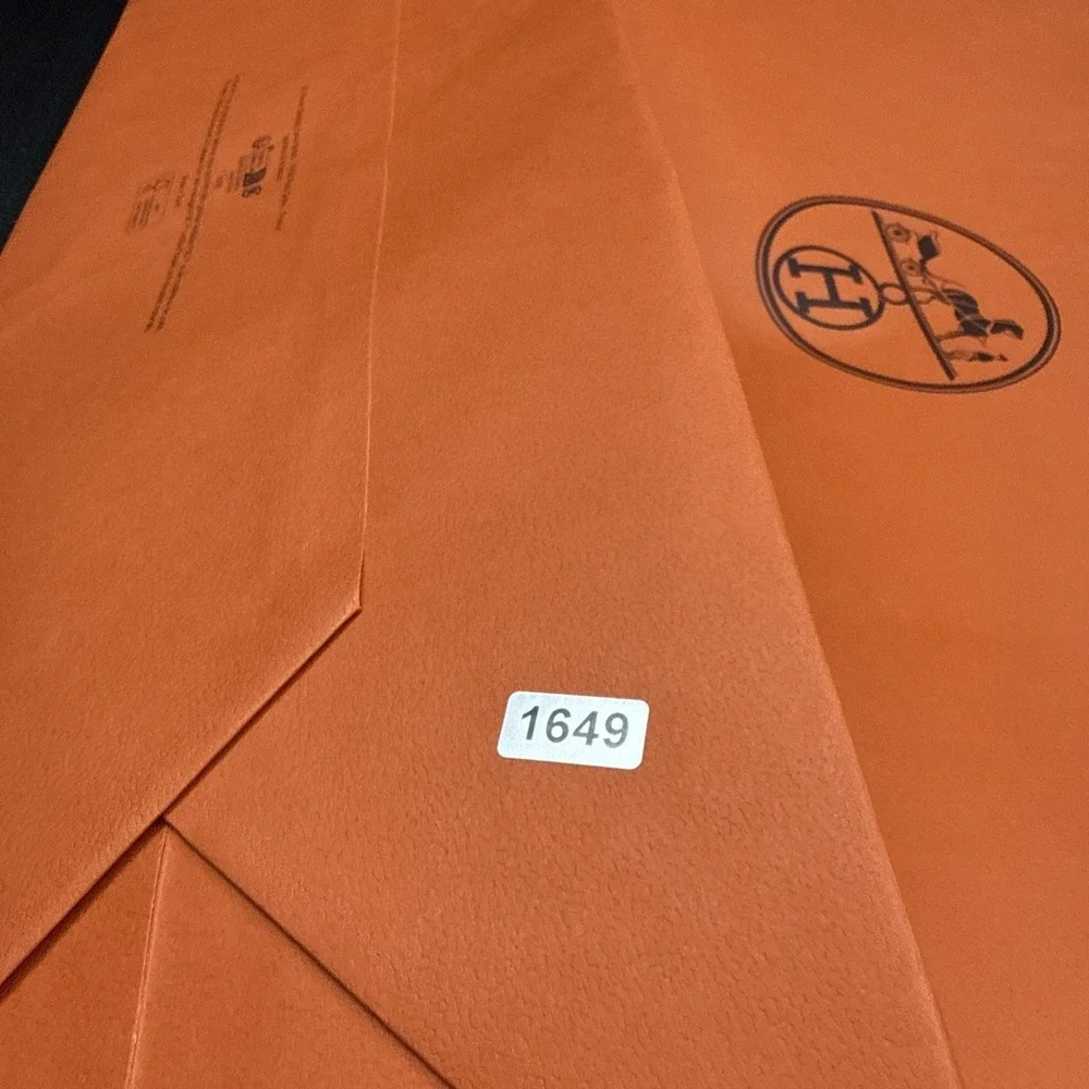 Auth Hermes Extra Large Shopping Gift Paper Tote Bag 23.5 x 19.25 x 7.5 #1649